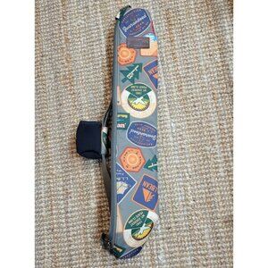 LL Bean Canvas Cooler Sling Bag‎ Leather Trim Camping Hiking Fishing